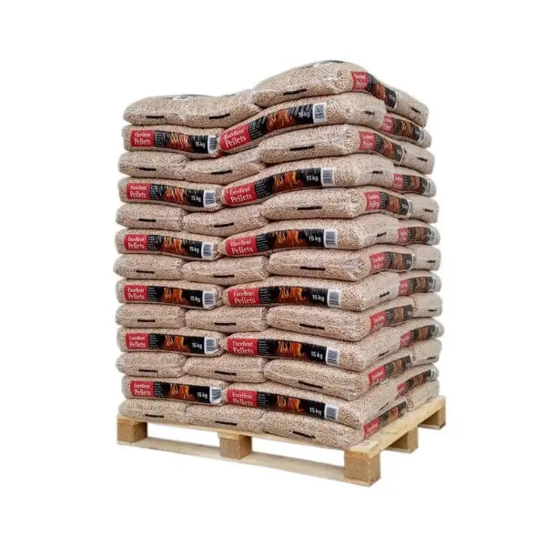 Holzpellets DIN Plus / ENplus A1 – 975 kg Palette (65x15 kg) Premium Heizpellets